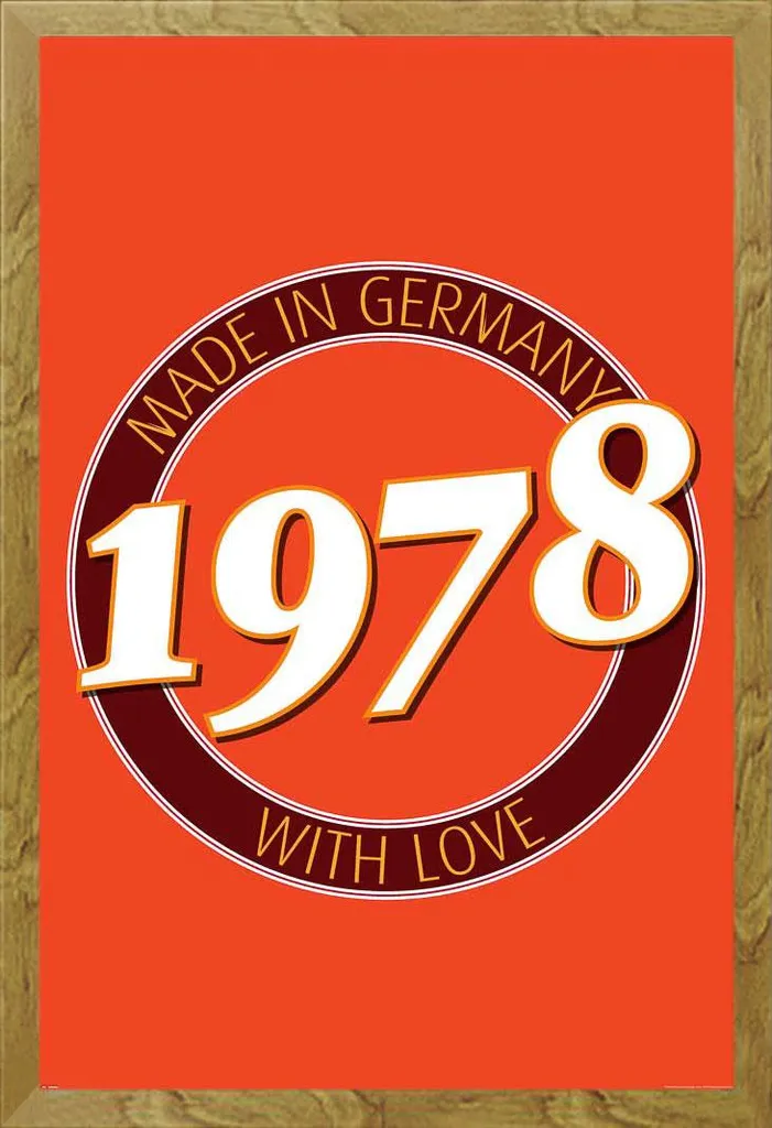 Poster 1978 Germany Edizione Vintage con Cornice Shinsuke Maxi MDF
