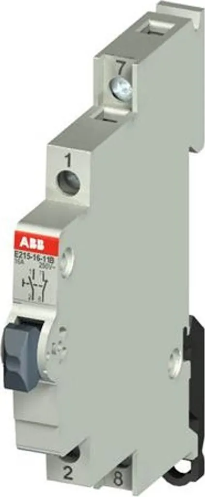 Bouton-poussoir ABB E215 compact 16A 1NO+1NC Noir Haute Performance