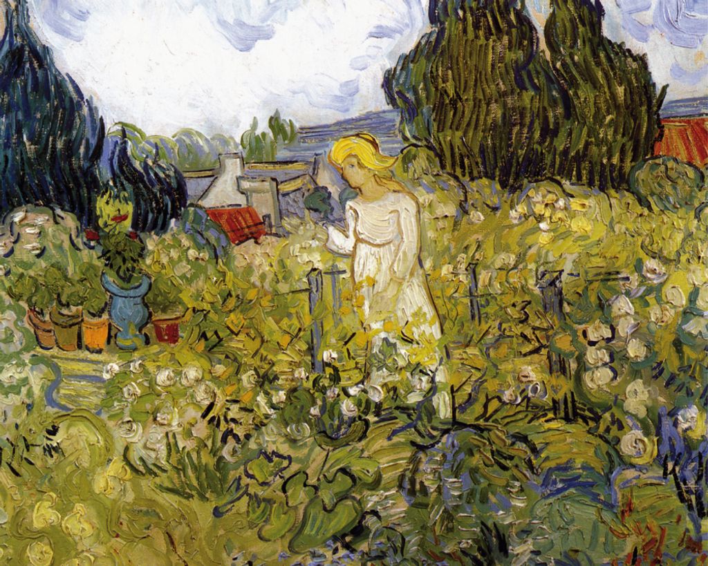 Vincent Van Gogh Kunstdruck Bild - Marguerite Gachet In Ihrem Garten, 1890 (40 x 50 cm)