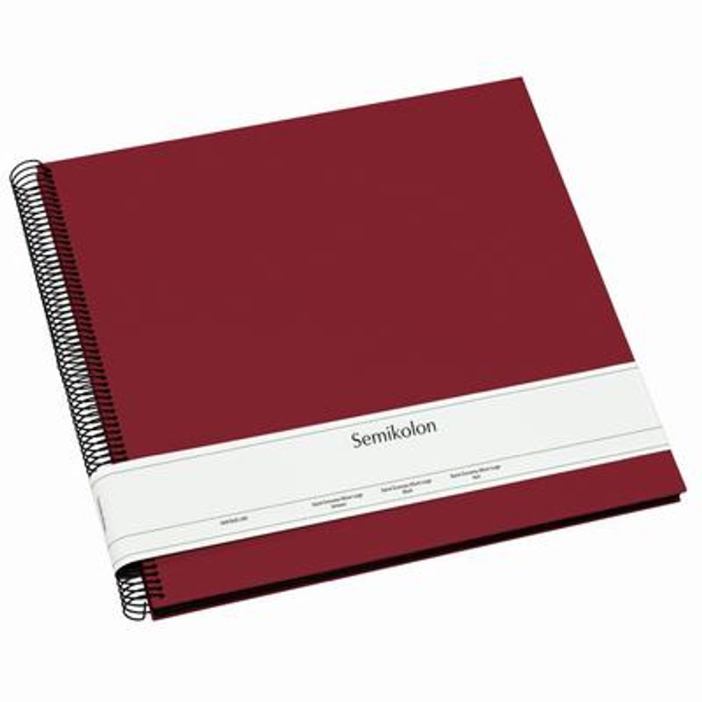 Semikolon Spiral Economy Album Large black burgundy