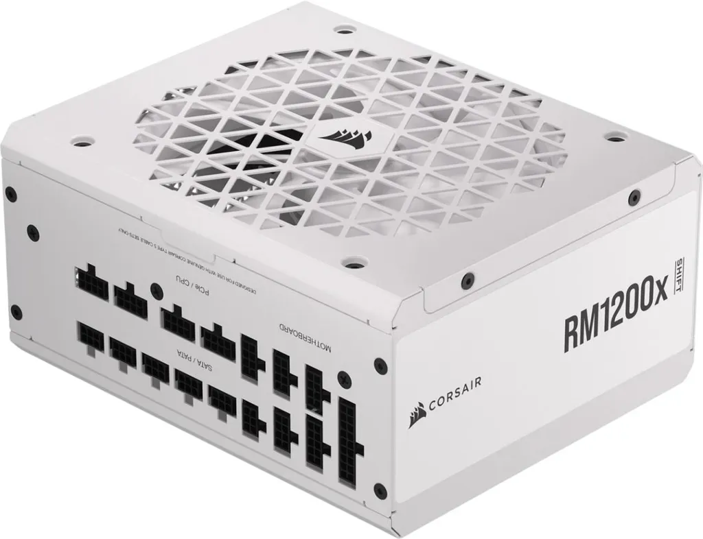 Bloc Alimentation 1200W Blanc pour PC Gaming CORSAIR RM1200x Shift