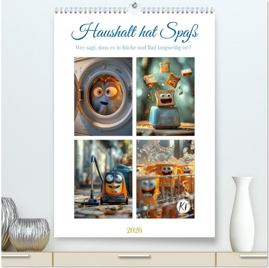 Haushalt hat Spaß (hochwertiger Premium Wandkalender 2026 DIN A2 hoch), Kunstdruck in Hochglanz