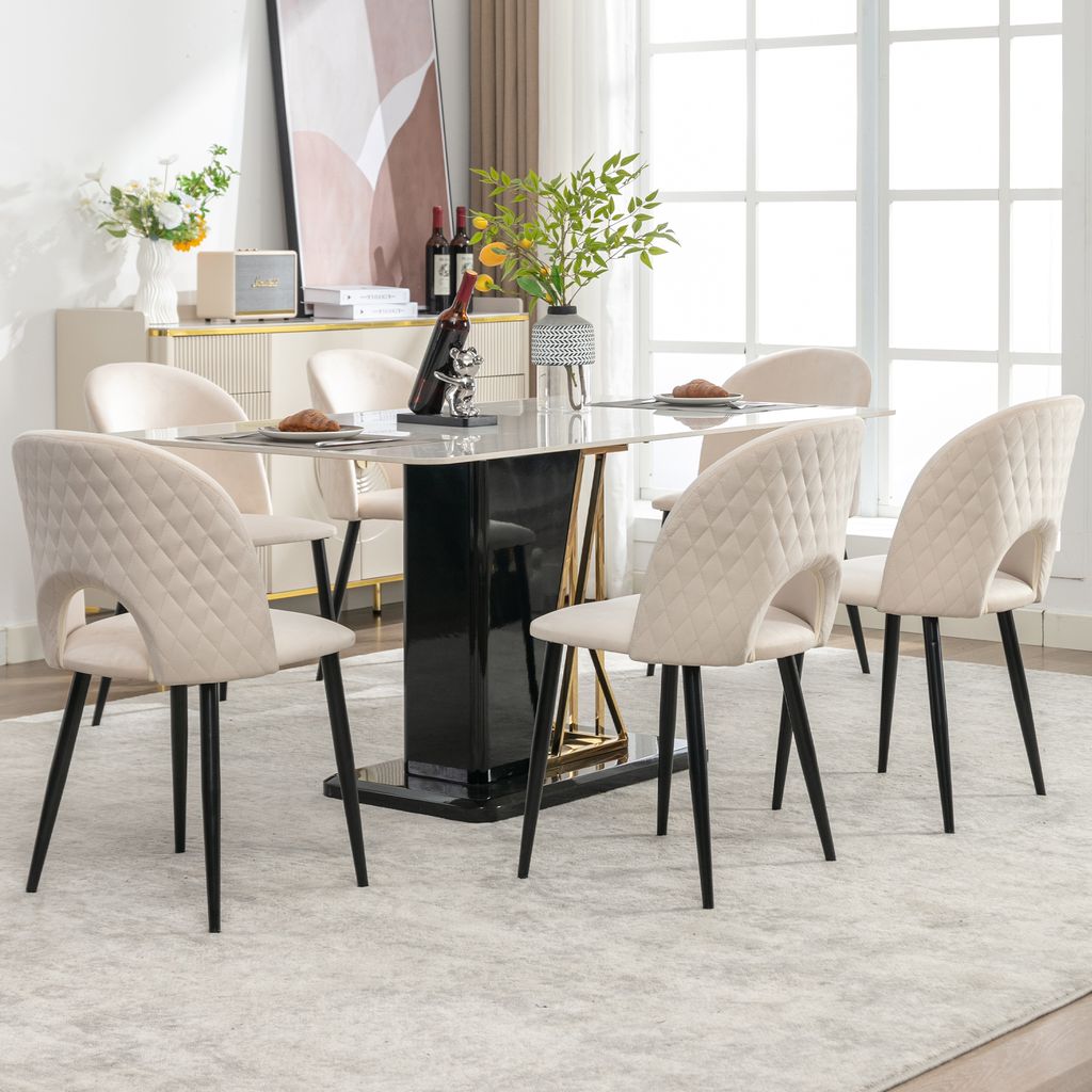 Flieks Esszimmerstühle 6er set, Essstühle Polsterstühle mit Produktbild 
