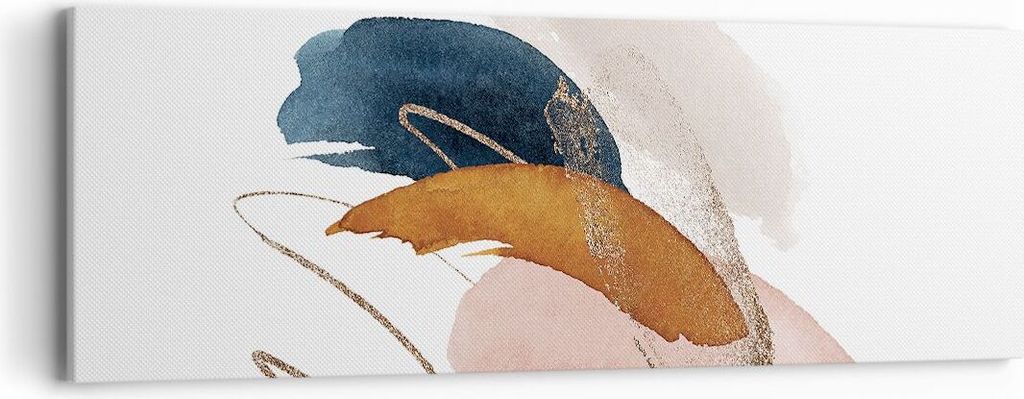 Bild auf Leinwand - Leinwandbild - Einteilig - Die Farben Abstraktion Stück - 90x30cm - Wand Bild - Wanddeko - Wandbilder - Leinwanddruck - Bilder...