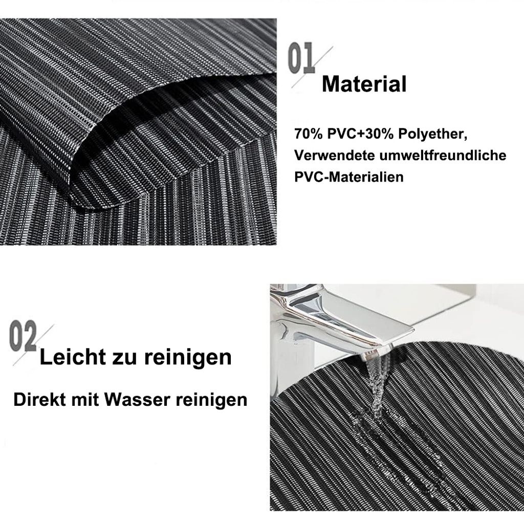 Runde Tischsets Set mit 7 Keil-Tischsets Hitzebest?ndig Produktbild 3