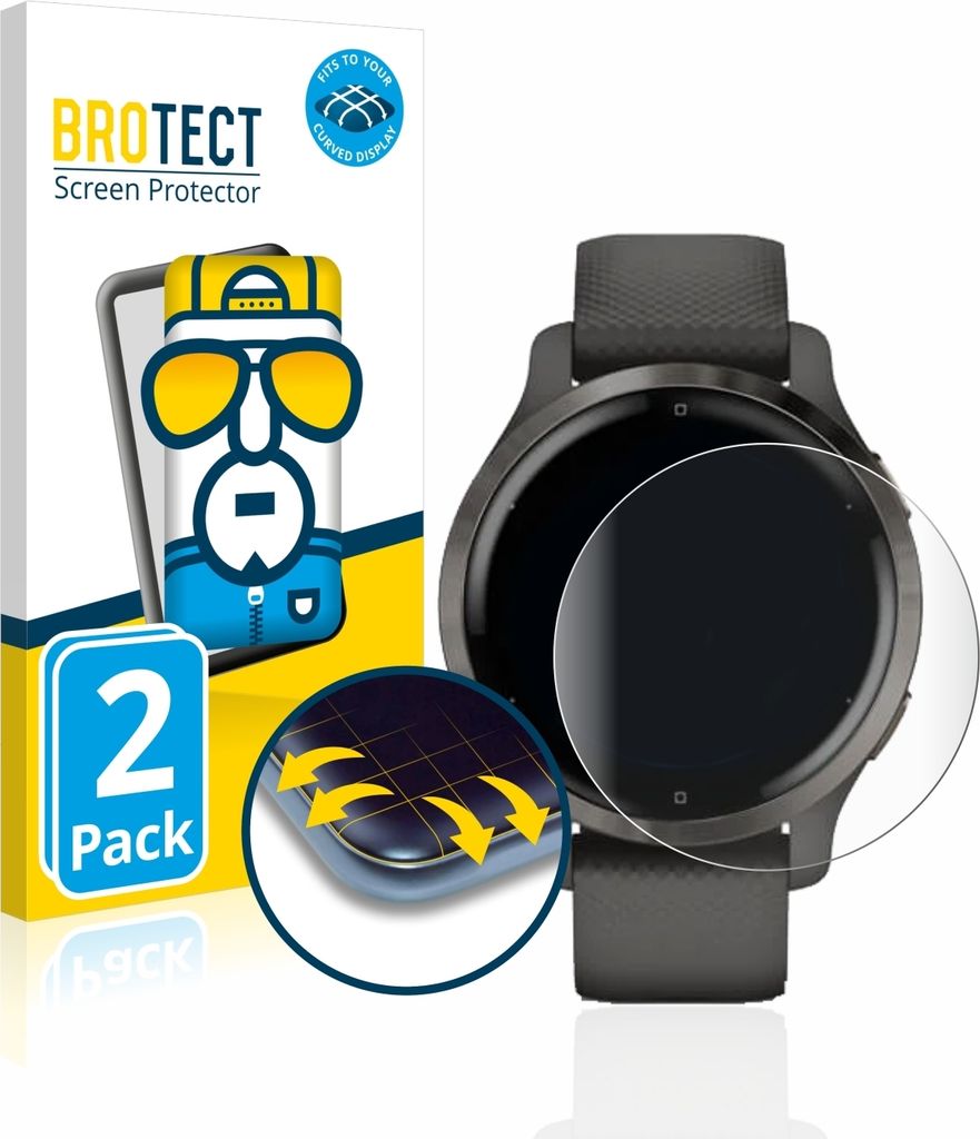 2x BROTECT Fullscreen Schutzfolie für Garmin Venu 2S Produktbild 
