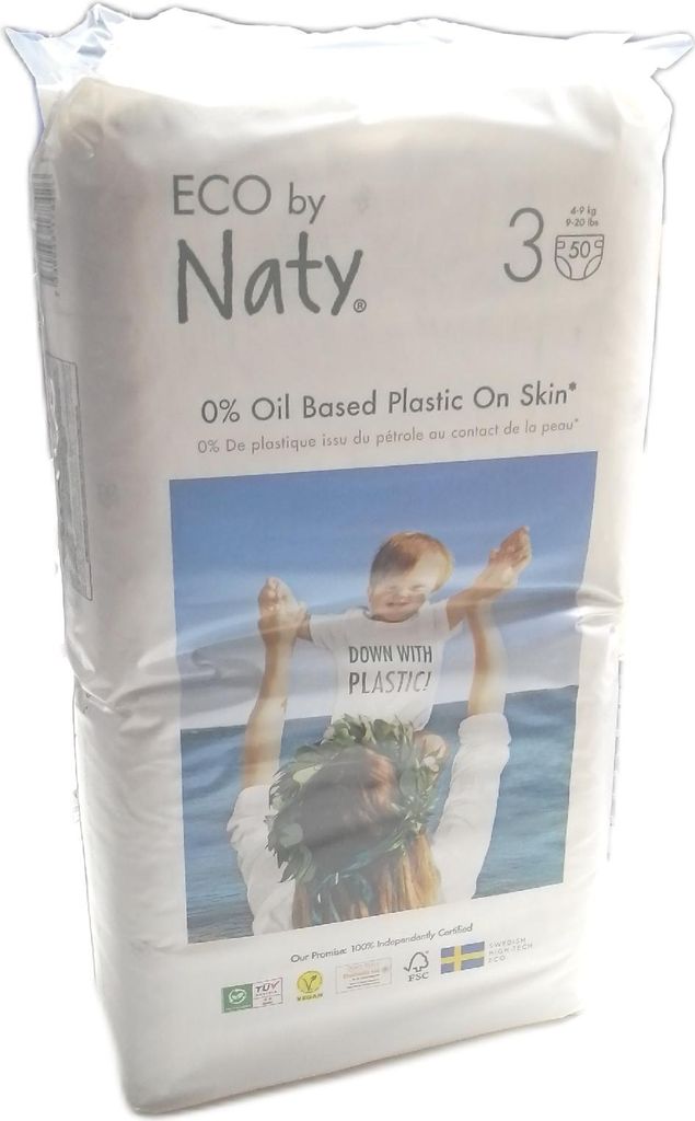 NATY - Confezione da 2 pannolini taglia 3 midi 4-9 kg 50 pz Immagine del prodotto 