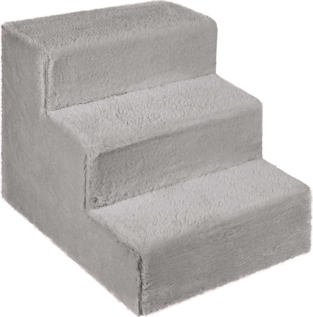 Psí schody pro malé psy 30 cm vysoké šedé - žebřík 3 Obrázek produktu 