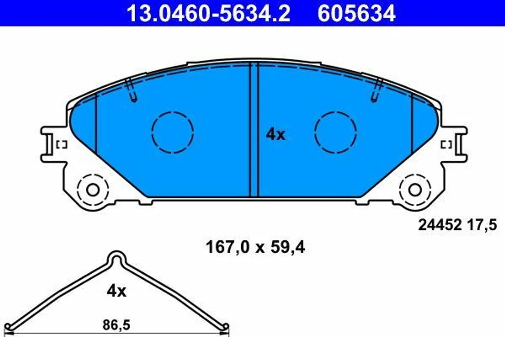 Plaquettes de Frein à Disque pour Lexus RX et Toyota Highlander ATE