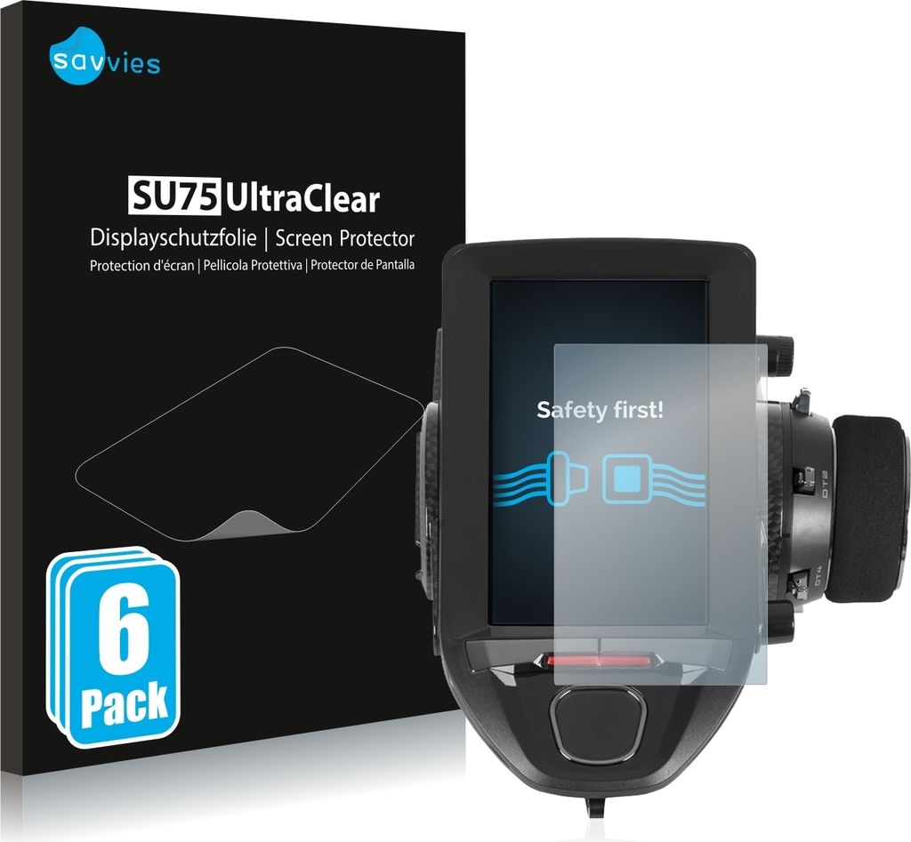 6x Für Futaba 7PXR Schutzfolie Savvies Displayschutz Display Schutz Folie Klar Transparent