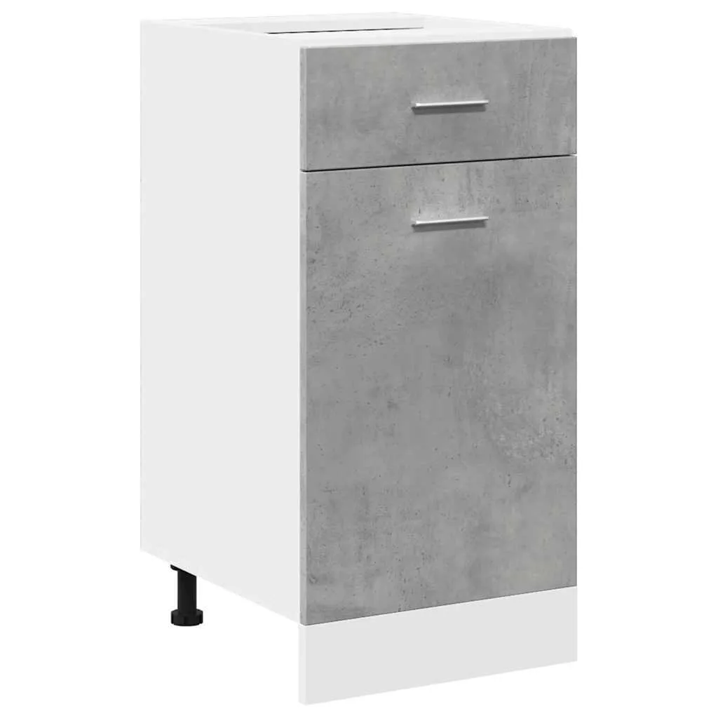 Base a Cassetti Lyon Grigio Cemento 40x46x81,5 cm | Mobile Cucina Design