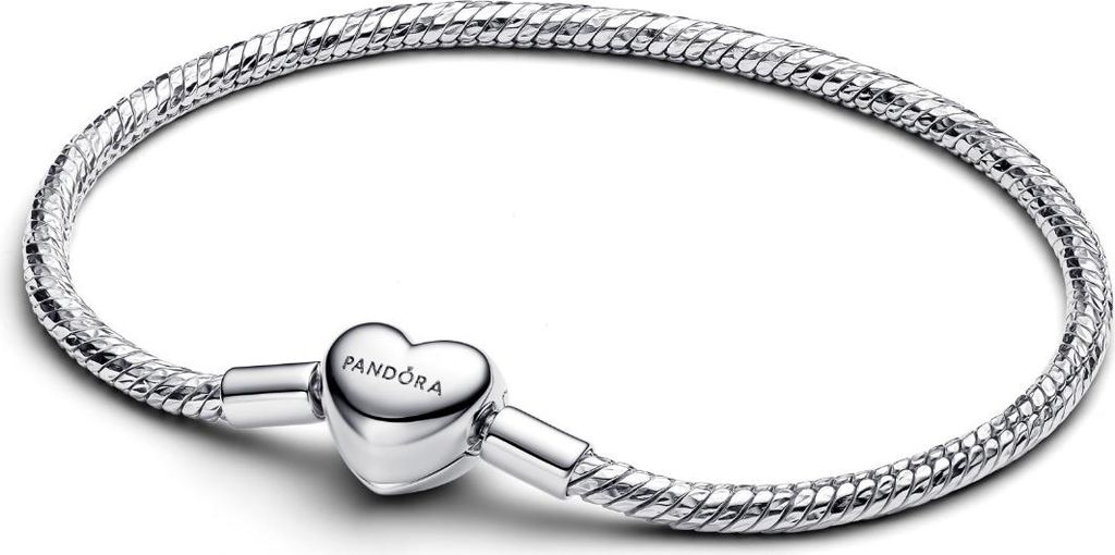Pandora Schlangen-Gliederarmband Facette Herzverschluss Produktbild 