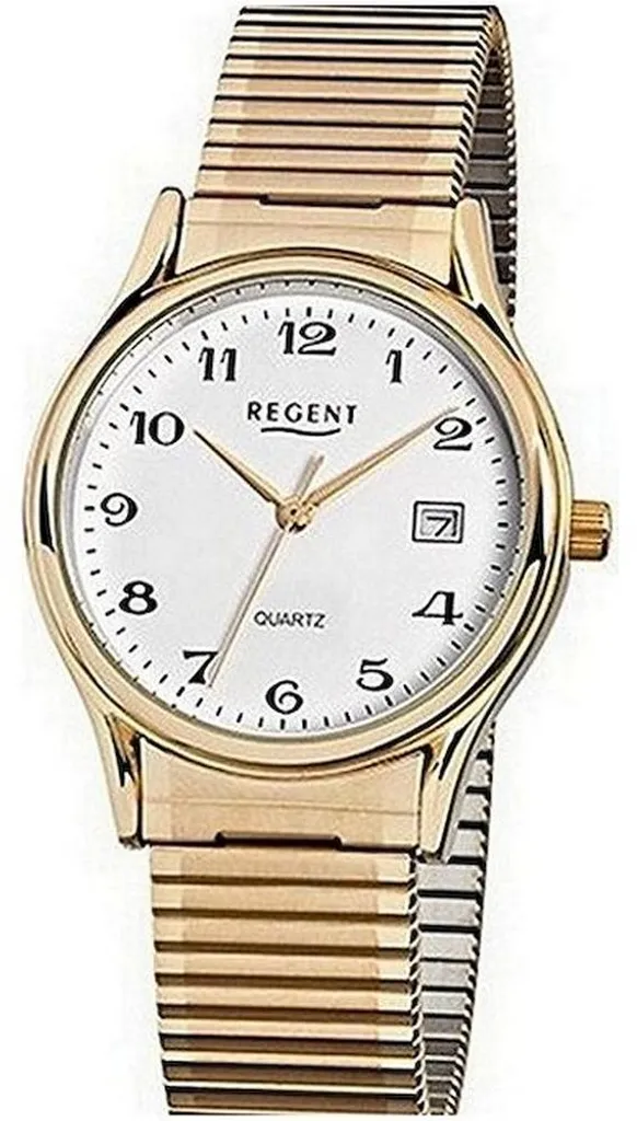 Montre chronographe homme Regent F-873 en acier inoxydable argenté