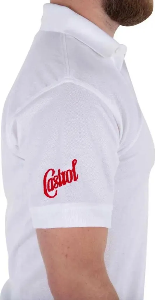 Polo Castrol en Coton Durable Anti-Déformation pour Passionnés