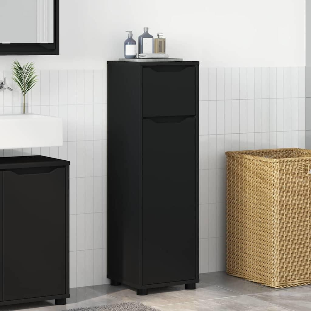 Maison Exclusive - Badezimmerschrank Schwarz 30,5 x 30 x 101 cm Holzwerkstoff
