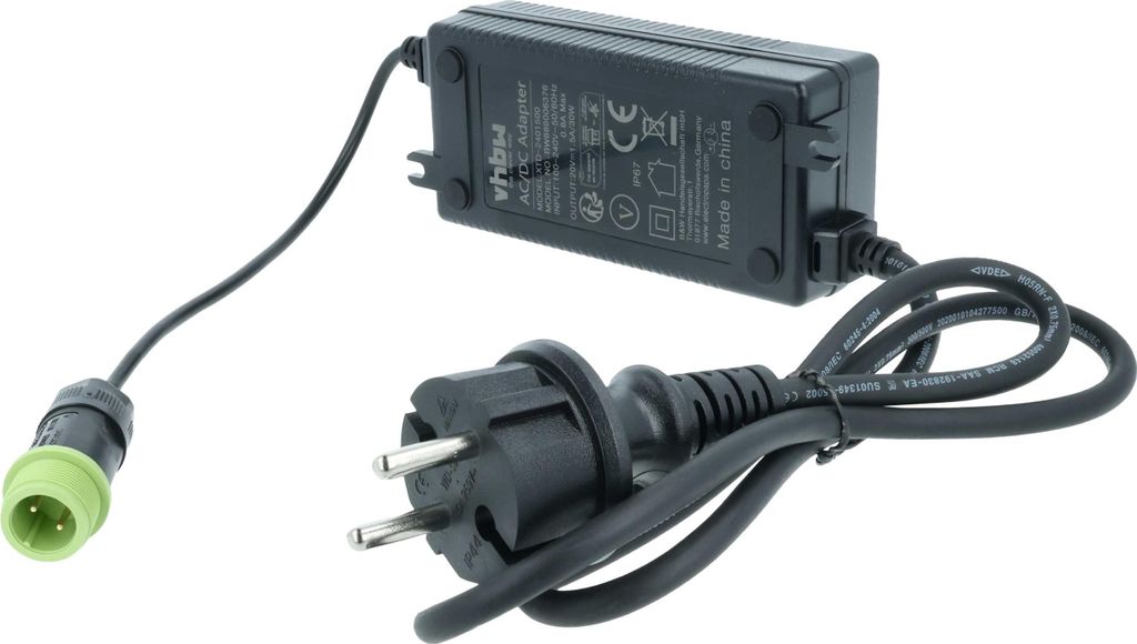 vhbw Netzteil kompatibel mit Worx Landroid S500i, WR090s, WR115Mi, WR103Si, S300, M500, WR100Si, WR110MI, M700, WR091S, S700i Mähroboter - 21,7 cm