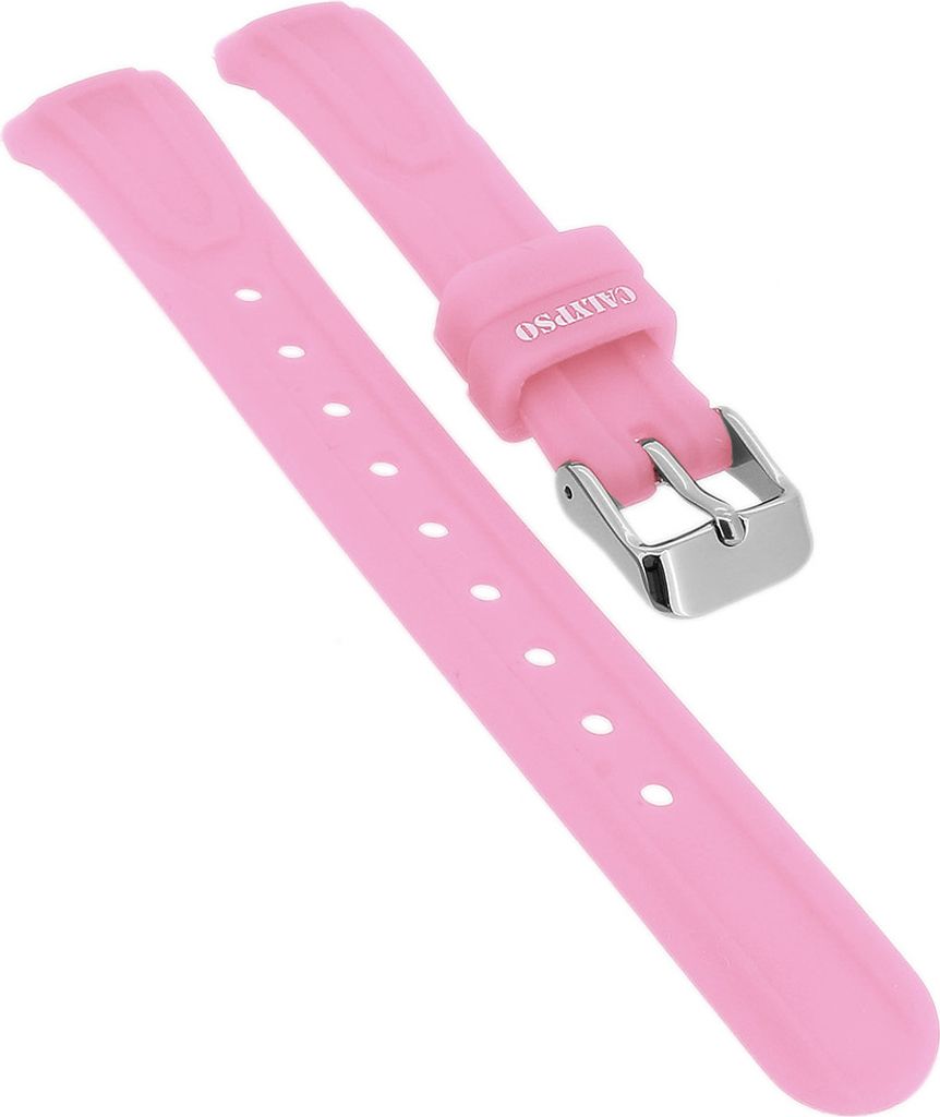 Calypso | Uhrenarmband aus Silikon in rosa Schließe silbern | K6070/1
