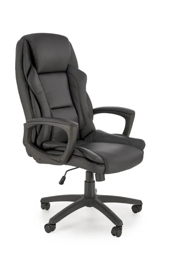 Fauteuil MARIO noir pour télétravail - Siège de bureau confortable chic