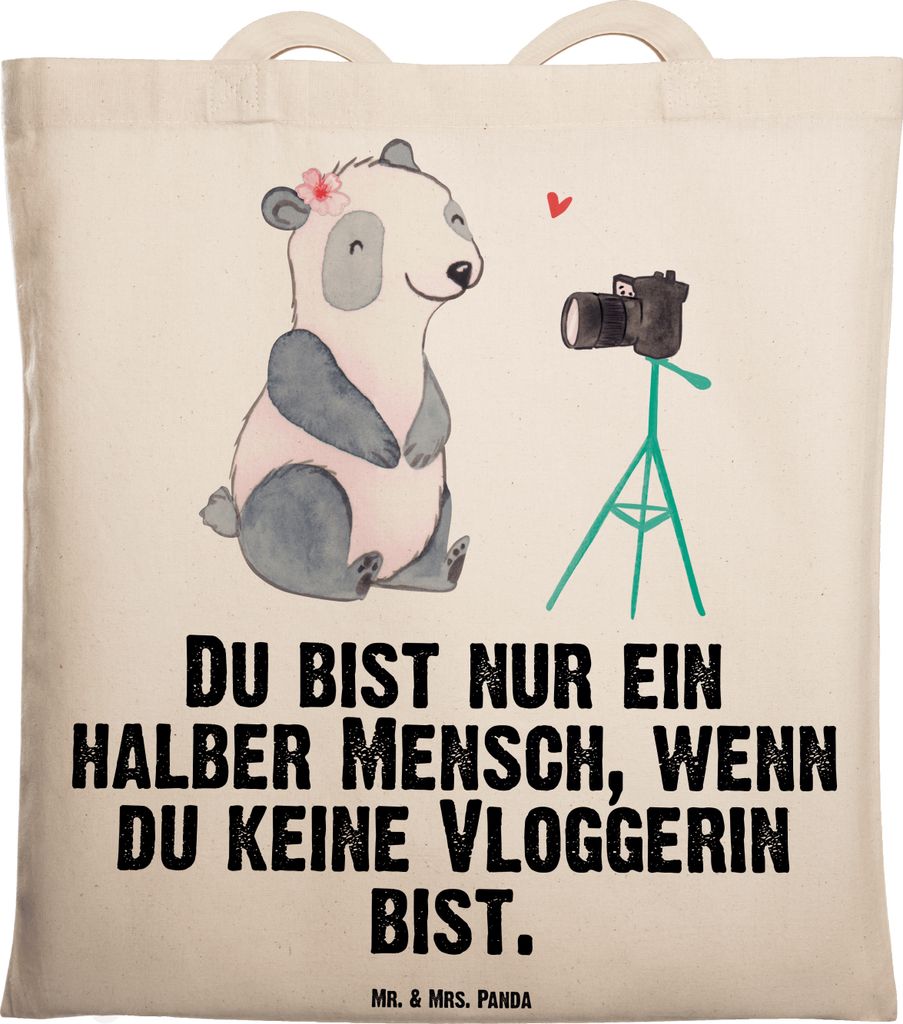 Mr. & Mrs. Panda Beutel Vloggerin Herz - Transparent - Produktbild 