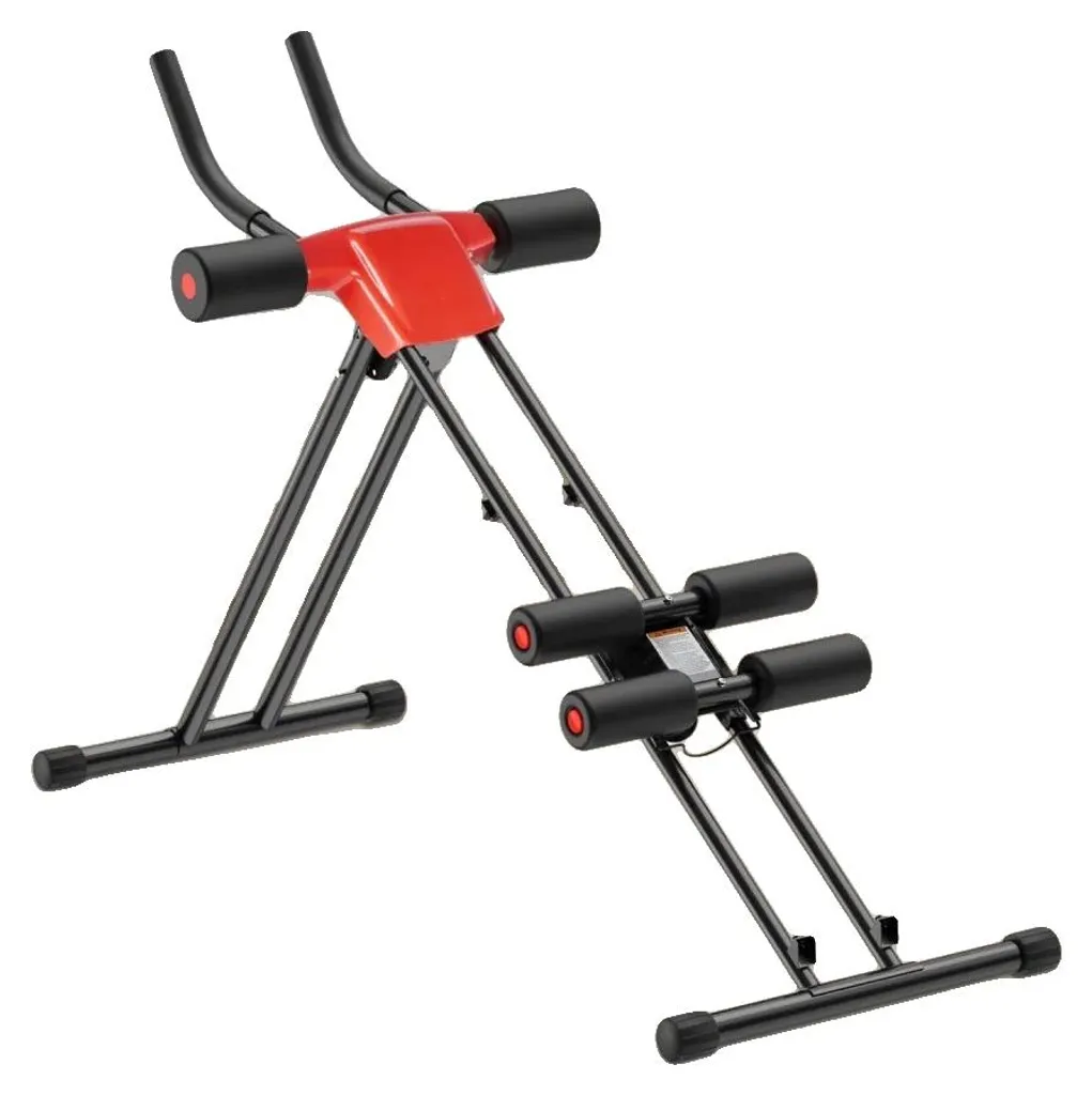 Appareil abdos pliable et compact avec structure multifonction rouge