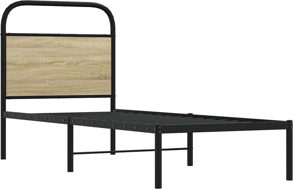 Kopfteil Sonoma-Eiche 75 cm Stahl und Holzwerkstoff