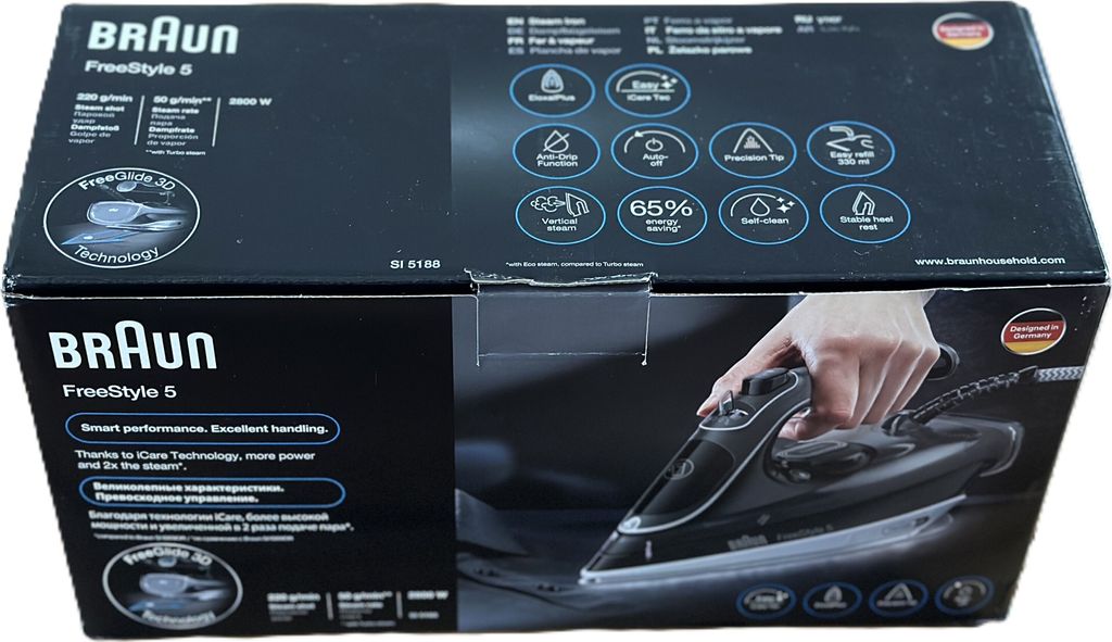 Braun FreeStyle 5 SI5188BK, Dampfbügeleisen, EloxalPlus Produktbild 