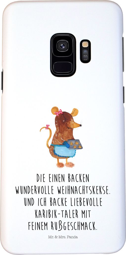 Mr. & Mrs. Panda Samsung Galaxy S9 Handyhülle Maus Kekse - Weiß - Geschenk, Smartphone Hülle, Weihnachten, Handy Schutzhülle, Plätzchen, Cover...
