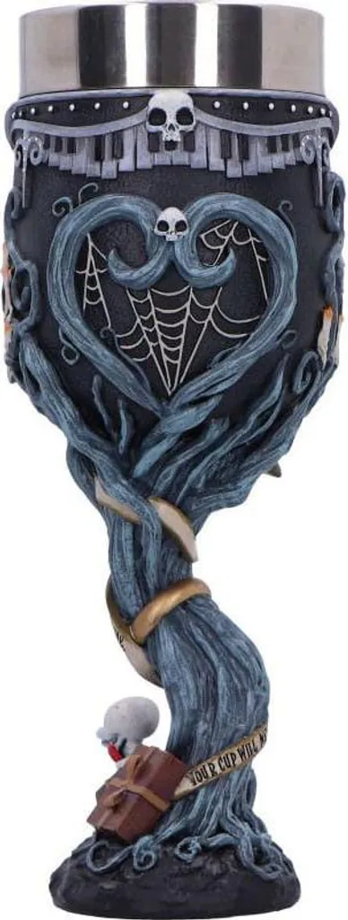 Calice Nemesis Now Corpse Bride Bleu avec Insert en Acier Inoxydable