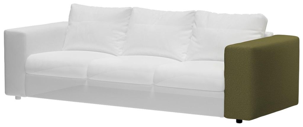 Dekoria Bezug für Vimle Armlehne breit, olivgrün, 22 x 93 x 48 cm