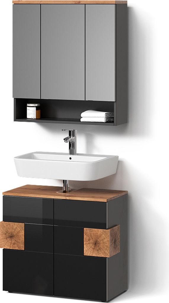Badmöbel-Set Livinity Tanaro Anthrazit 2 Teile, Model 52667