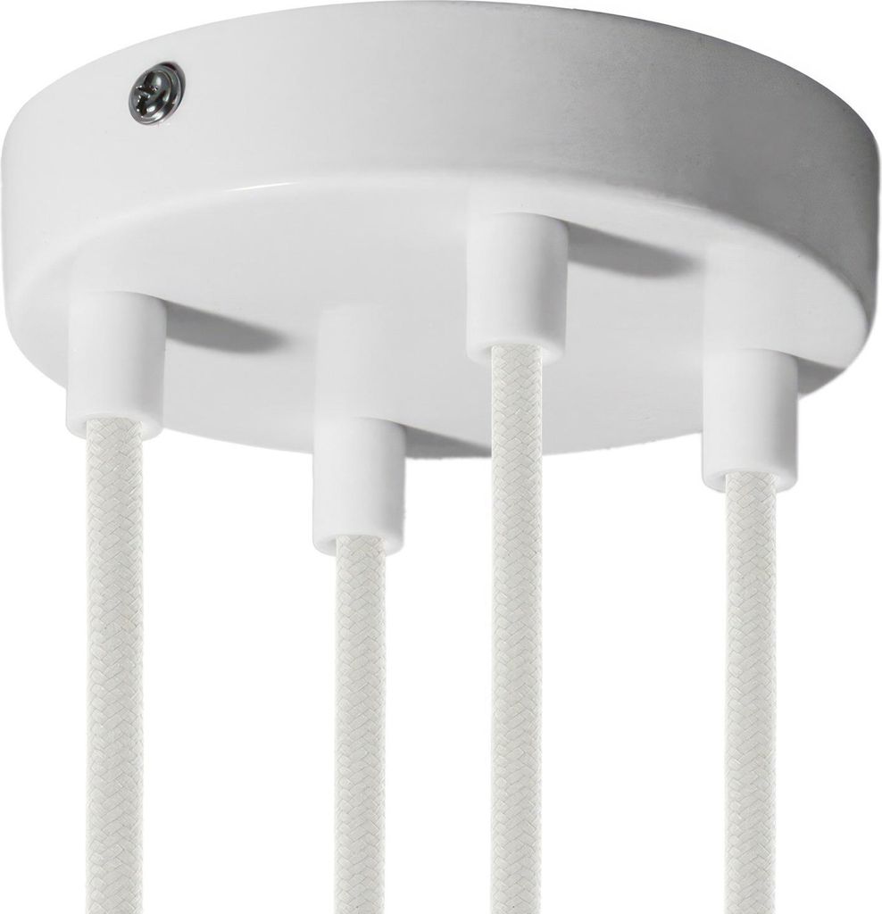 Creative-Cables Kit rosone cilindrico in Metallo a 4 Fori - Immagine del prodotto 