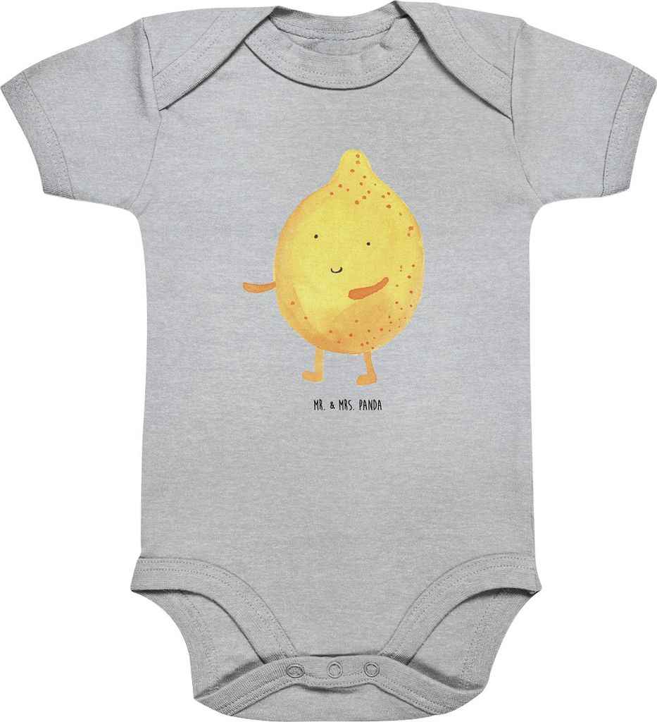 Mr. & Mrs. Panda Babybody Beste Freunde Zitrone 1. - 3. Monat - Heather Grey - Geschenk, Fehlende Keywords, Strampler, Baby, babykleidung body, Kur...