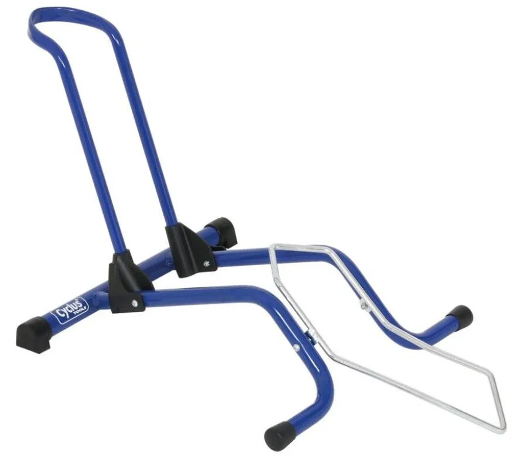 Pompe à vélo Cycplus bleue pour VTT et VTC de 26 à 29 pouces robuste