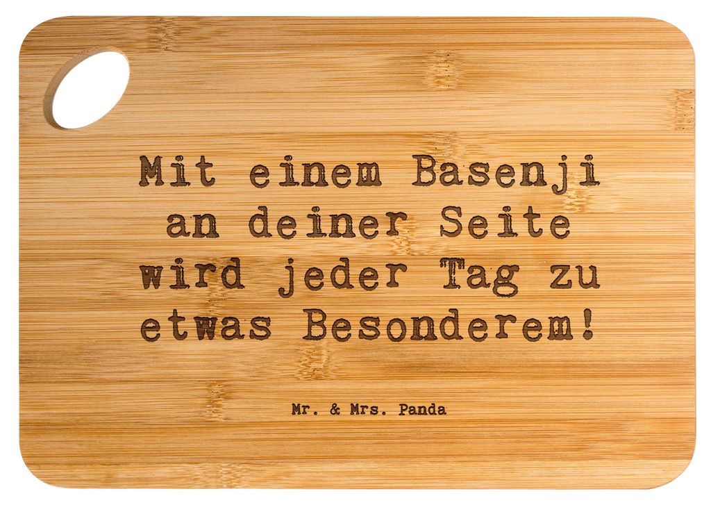Mr. & Mrs. Panda Küchenbrett Spruch Basenji Freude - Transparent - Geschenk, Hunderasse, Hunderassen Charakter, besondere Momente, Pflege, Frühst...