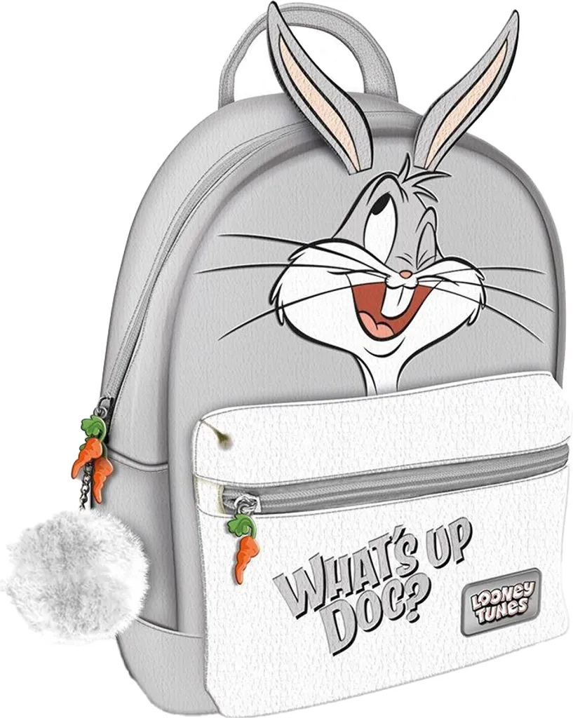 Sac à dos Looney Tunes Whats Up Doc PM11128 Gris et Blanc - Taille Unique