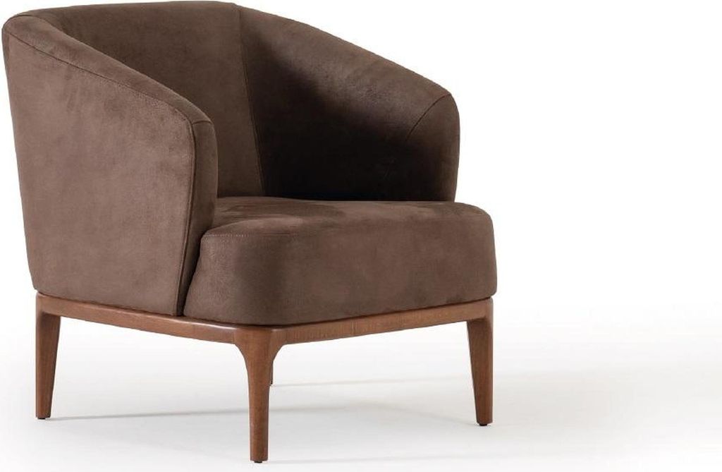 Brauner Wohnzimmer Luxus Sessel Designer Einsitzer Polster Lehnsessel