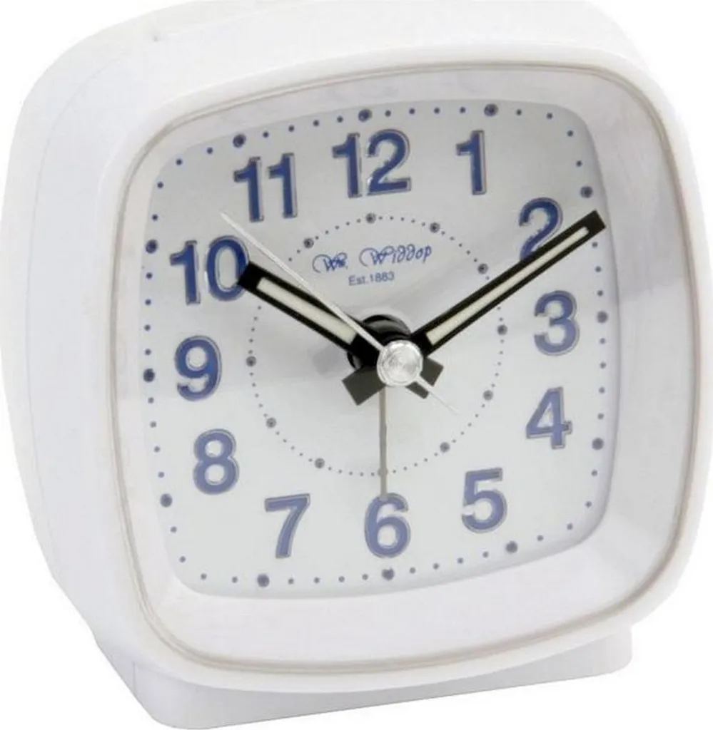 Widdop 5205W Blanc : Horloge Silencieuse à Mouvement Quartz de Qualité