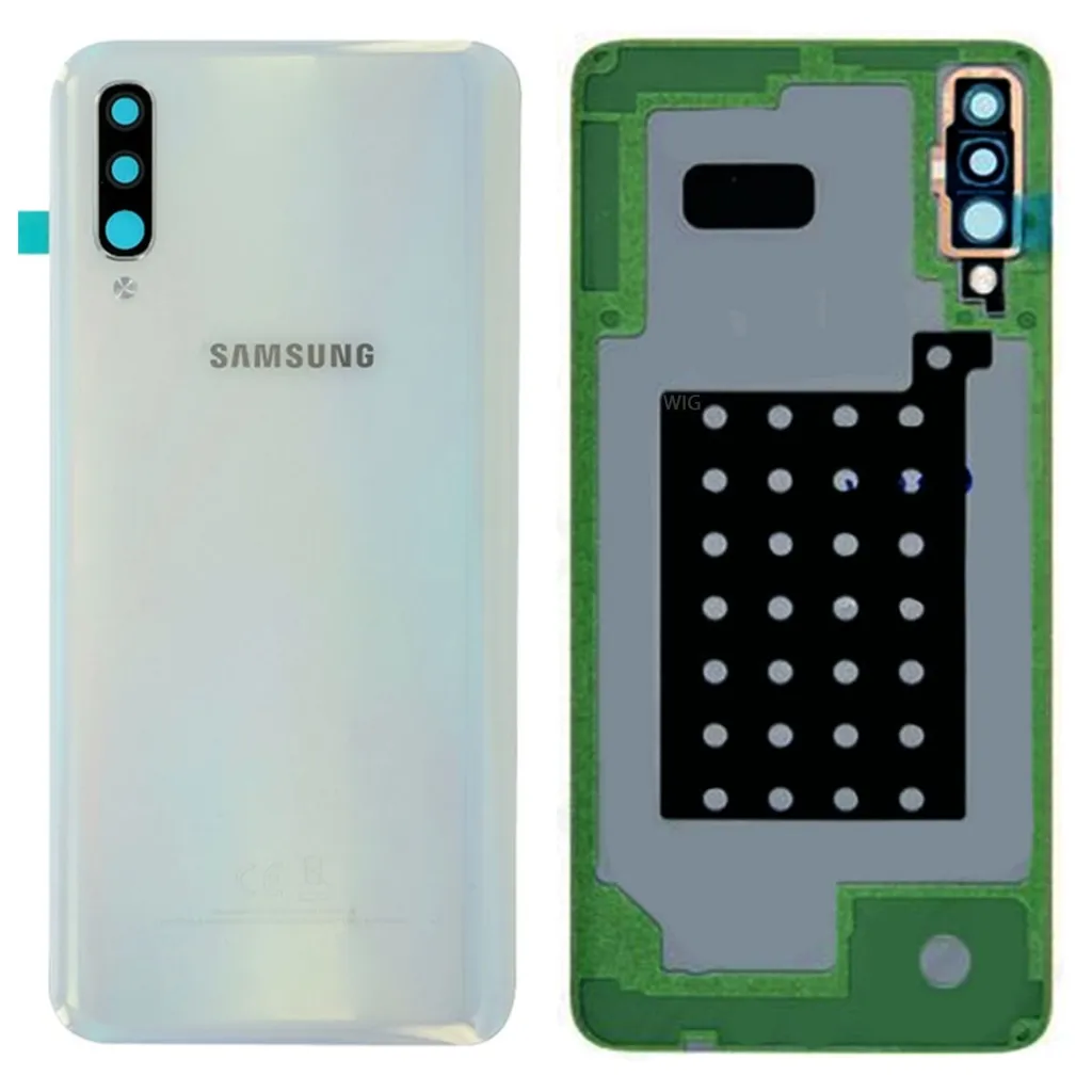 Cache batterie d'origine Samsung GH82-19467B pour Galaxy A70 blanc