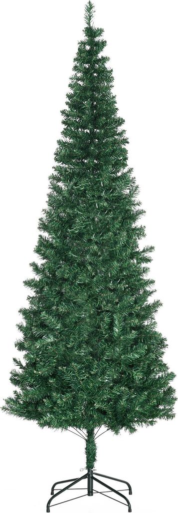 Künstlicher Weihnachtsbaum 2,1 m Grün mit LED-Beleuchtung, Standfuß und Weihnachtsstern