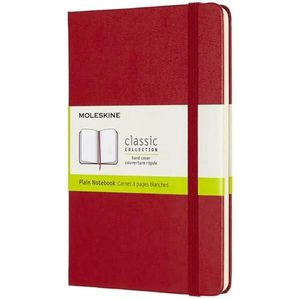 Carnet de Dessin et Croquis Moleskine Medium Rouge - Pages Blanches Uni
