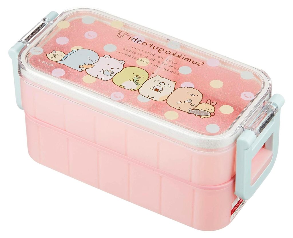 Eckige Sumikko Gurashi Zwei-Ebenen Bento Lunchbox