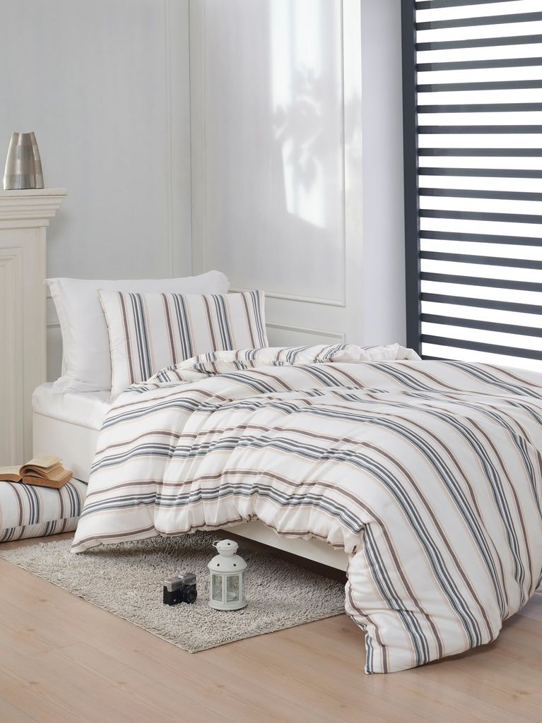 L'Essentiel Linge de Maison, Nairobi - Cream, Creme, Einzelbettbezug-Set, 70 % BAUMWOLLE / 30 % POLYESTER, 140 x 200 cm