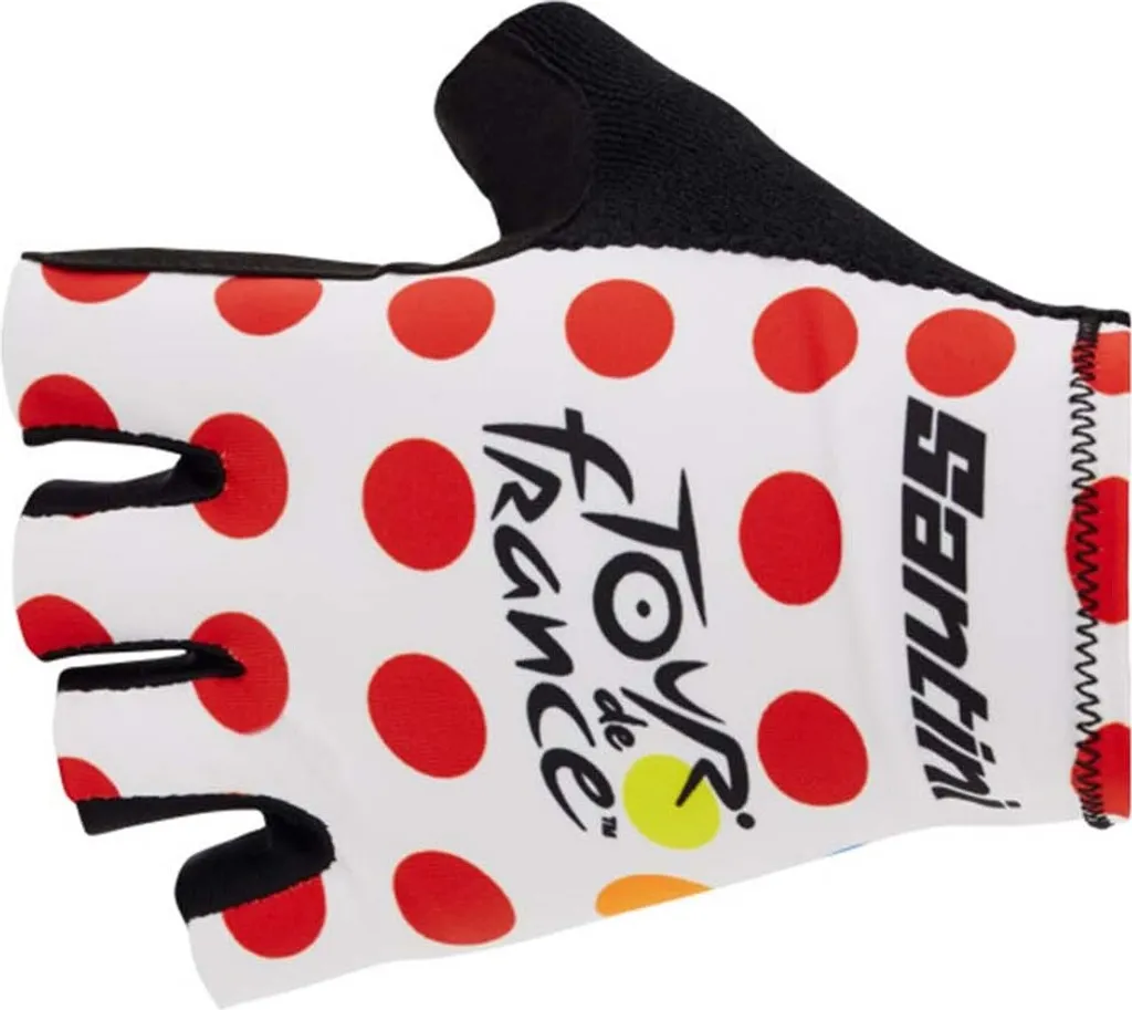 Gants de vélo Santini respirants Tour de France 2023 - Coloris Rouge M