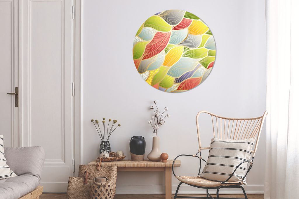 MuchoWow - Wand-Kreis - Wohnzimmer - Bild - Runde - Wanddeko - Dibond - Kunstdrucke
