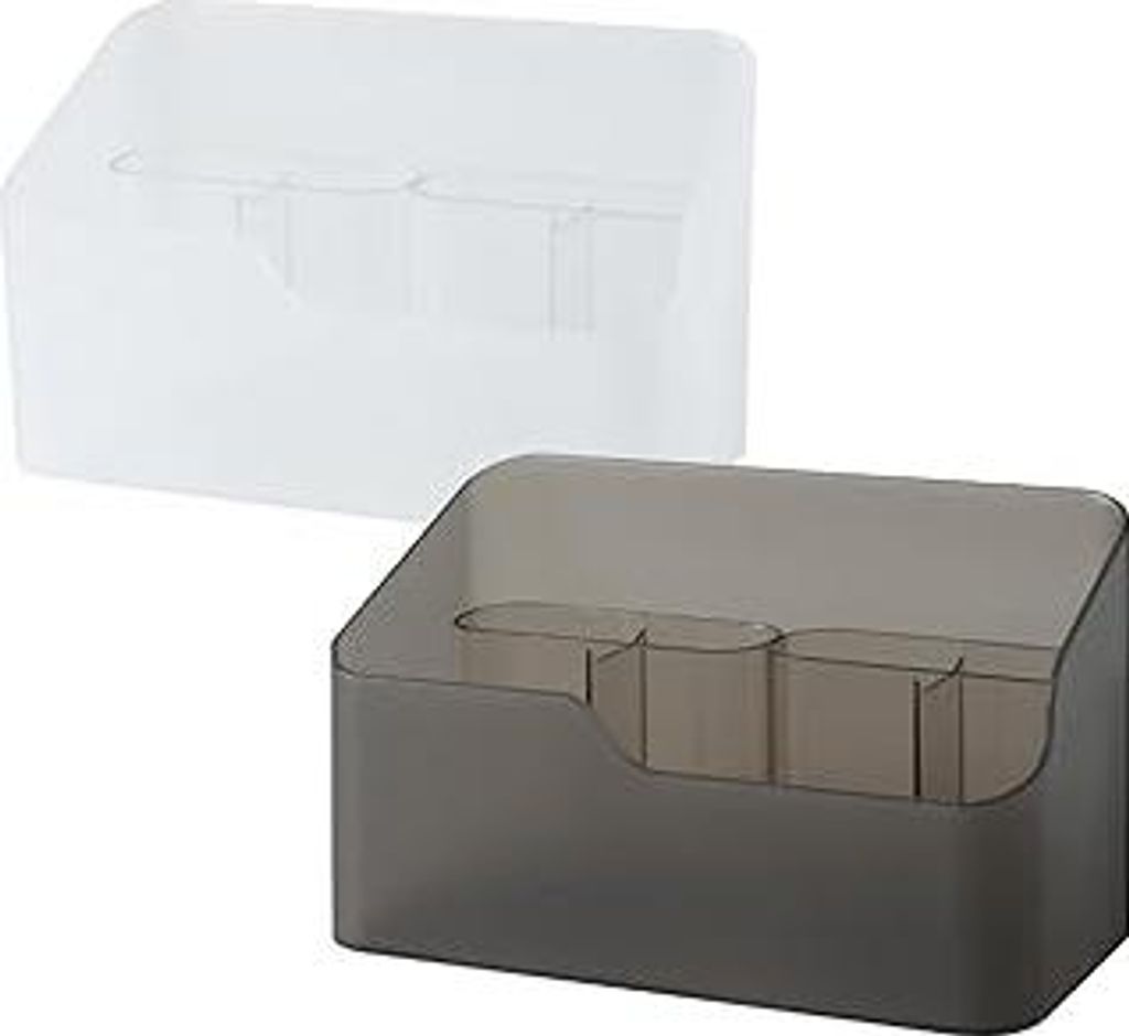 Make Up Organizer, 2 Stück Kosmetik Organizer mit Pinselhalter Abnehmbaren, Wasserdichter Kosmetik Aufbewahrung Schminktisch Organizer für Badezi...