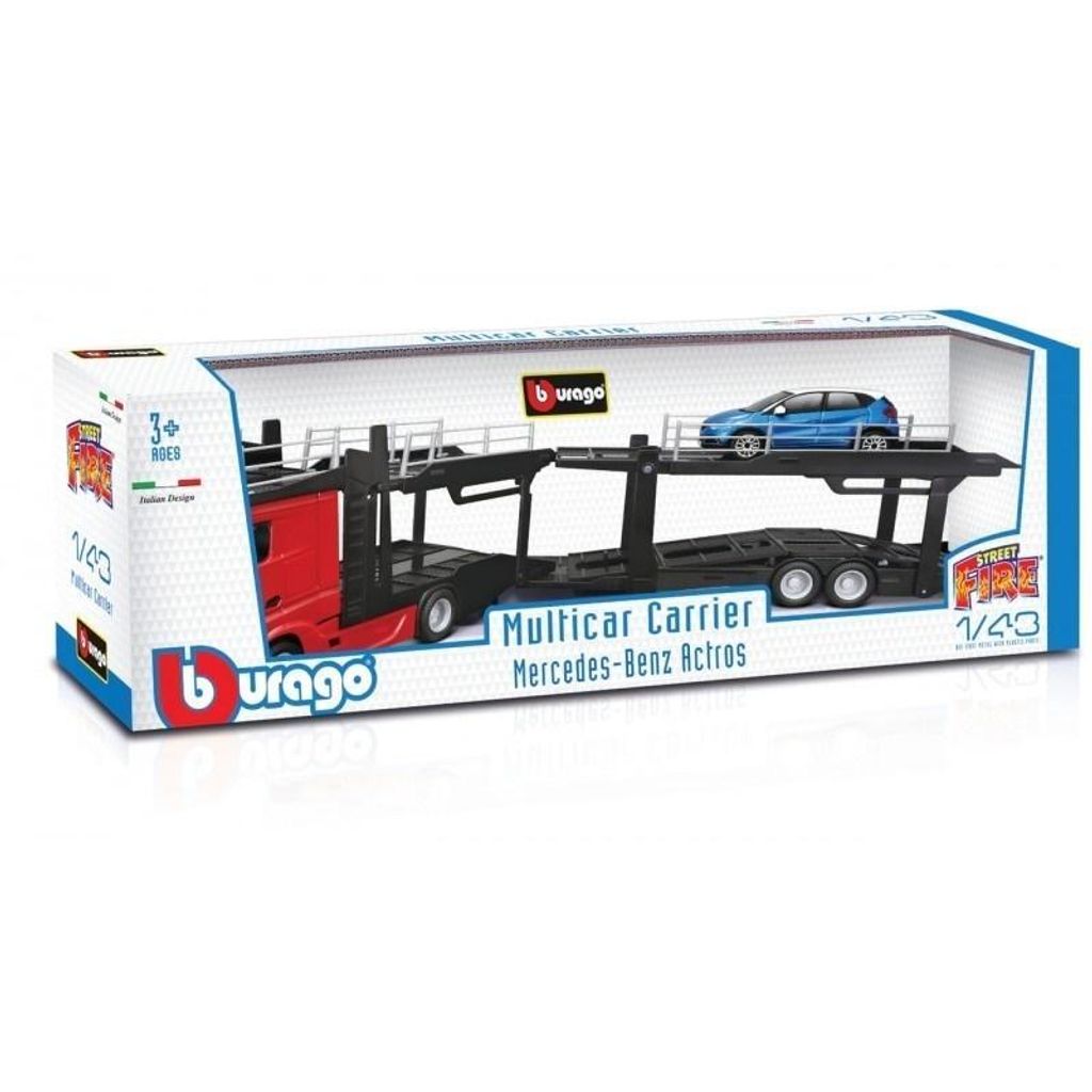 ABSCHLEPPWAGEN Mercedes Actros Renault Captur 1:43 Bburago Produktbild 