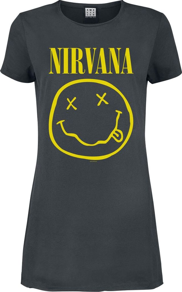 Nirvana Kurzes Kleid Damen Amplified Collection - Logo charcoal M