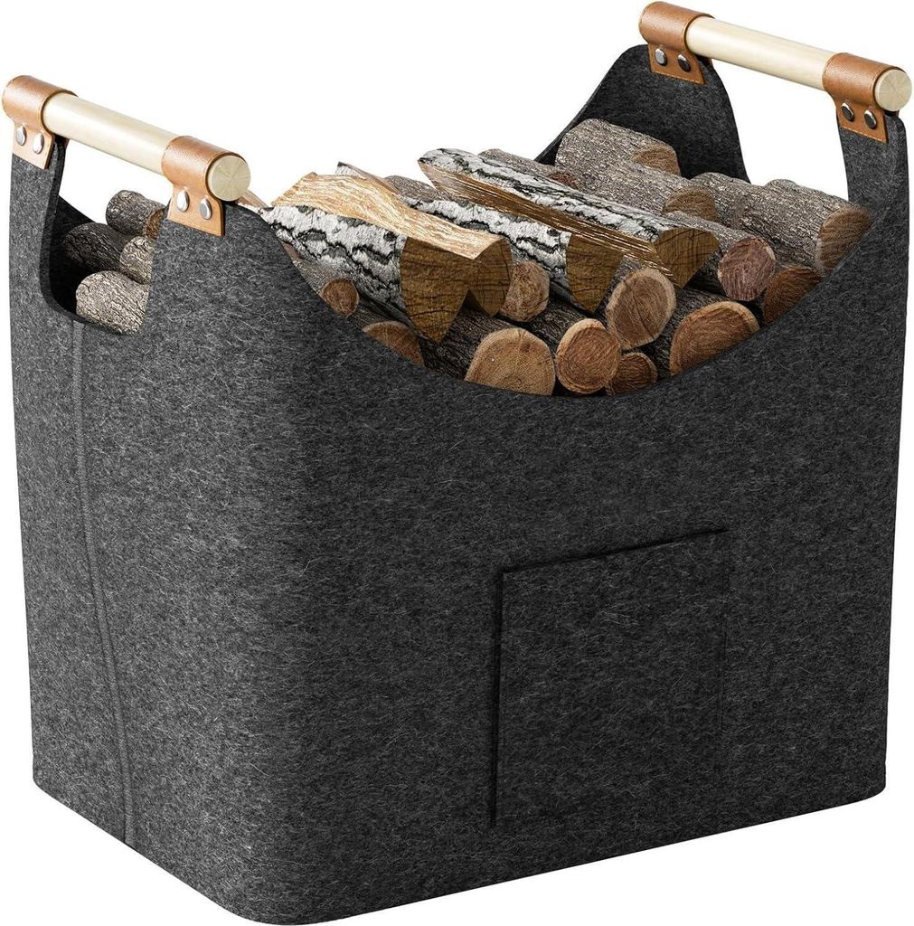 XXL Holzkorb Filztasche für Kaminholz und Einkauf, Produktbild 
