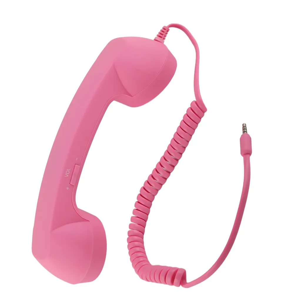 Idea Regalo Vintage: Cornetta Smartphone Rosa USB-C Anti-Radiazioni