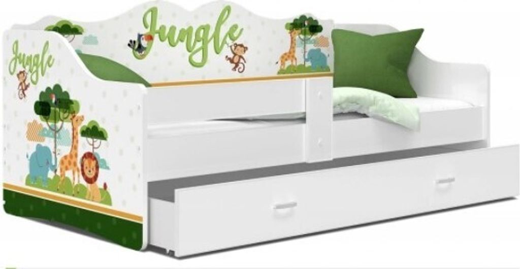 Kinderbett mit Matratze und Schublade NELI Jugendbett spielbett 160x80 stickern nr.5